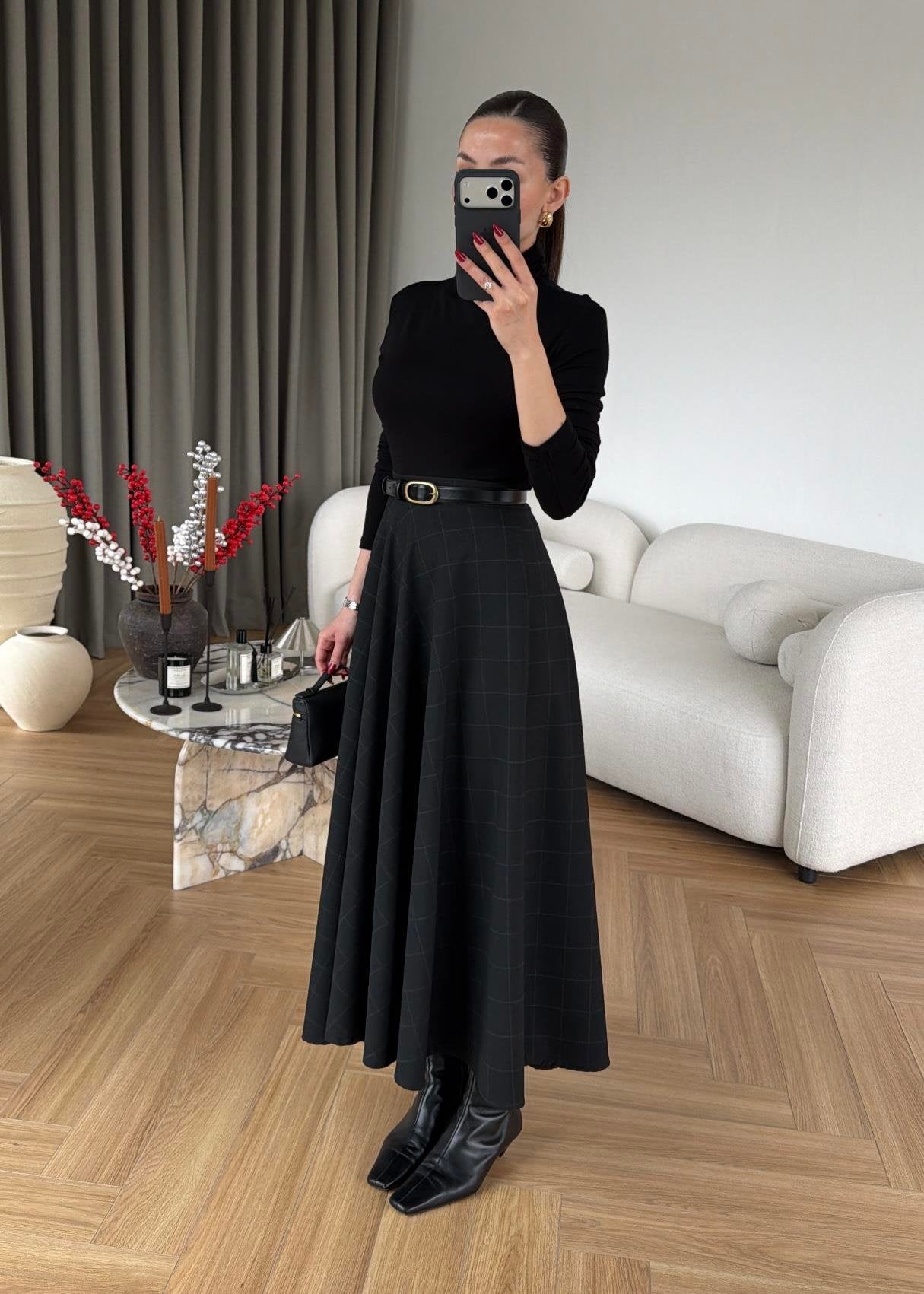 REFINA MIDI SUKNJA CRNA