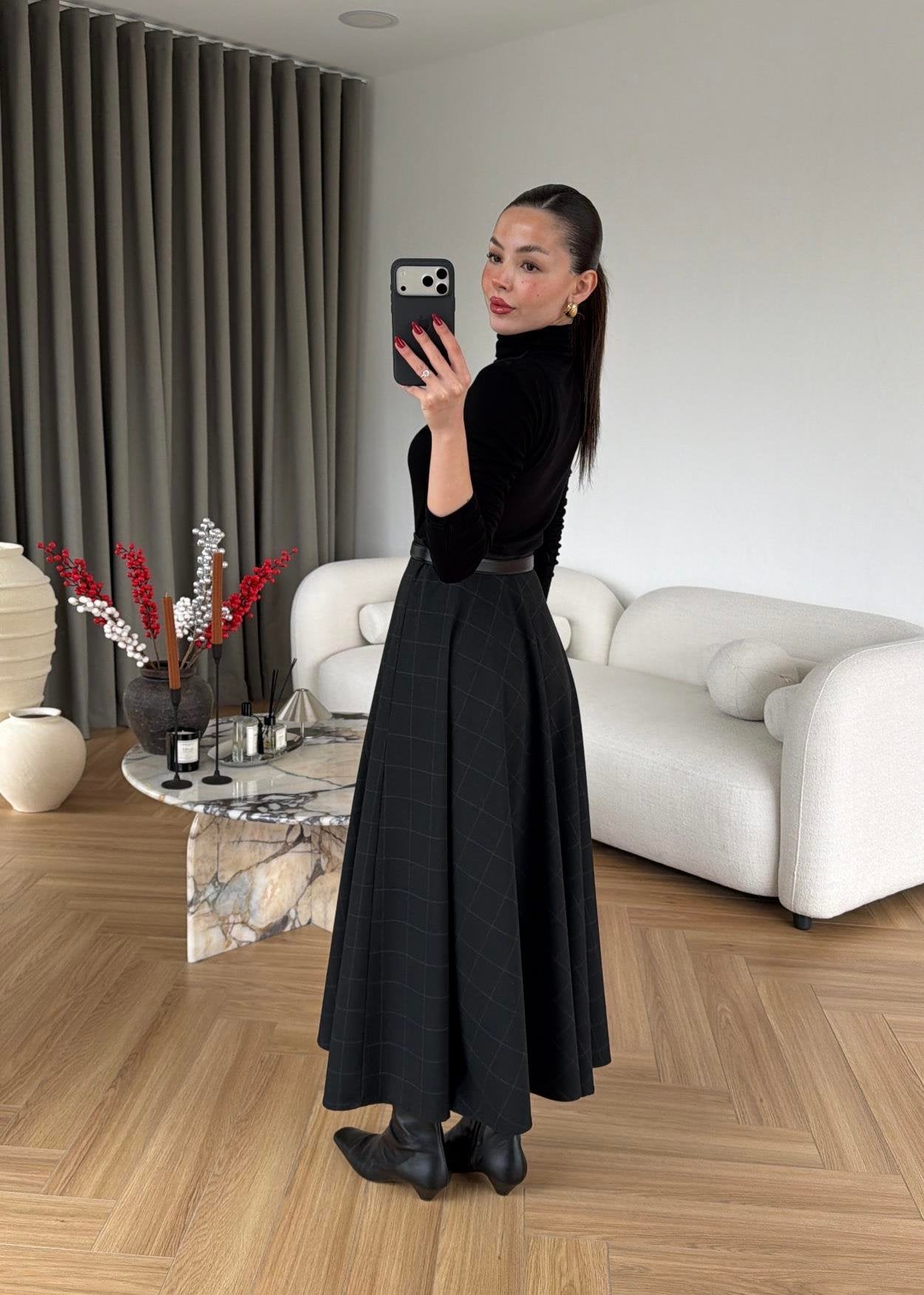 REFINA MIDI SUKNJA CRNA