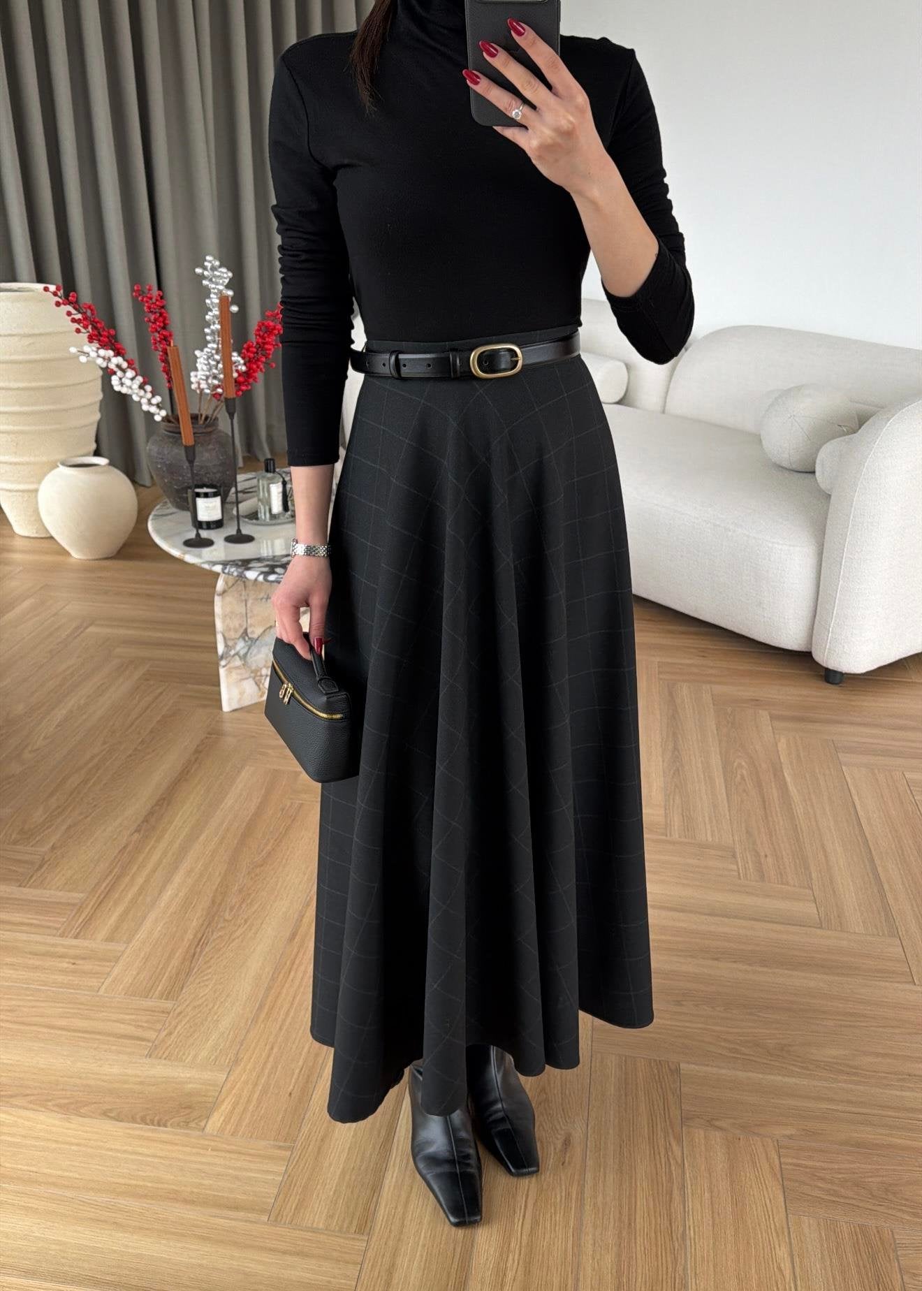 REFINA MIDI SUKNJA CRNA