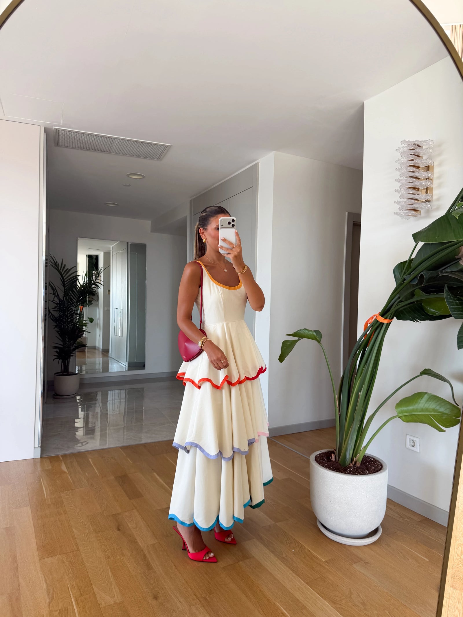 Color Trim Premium Cotton Dress