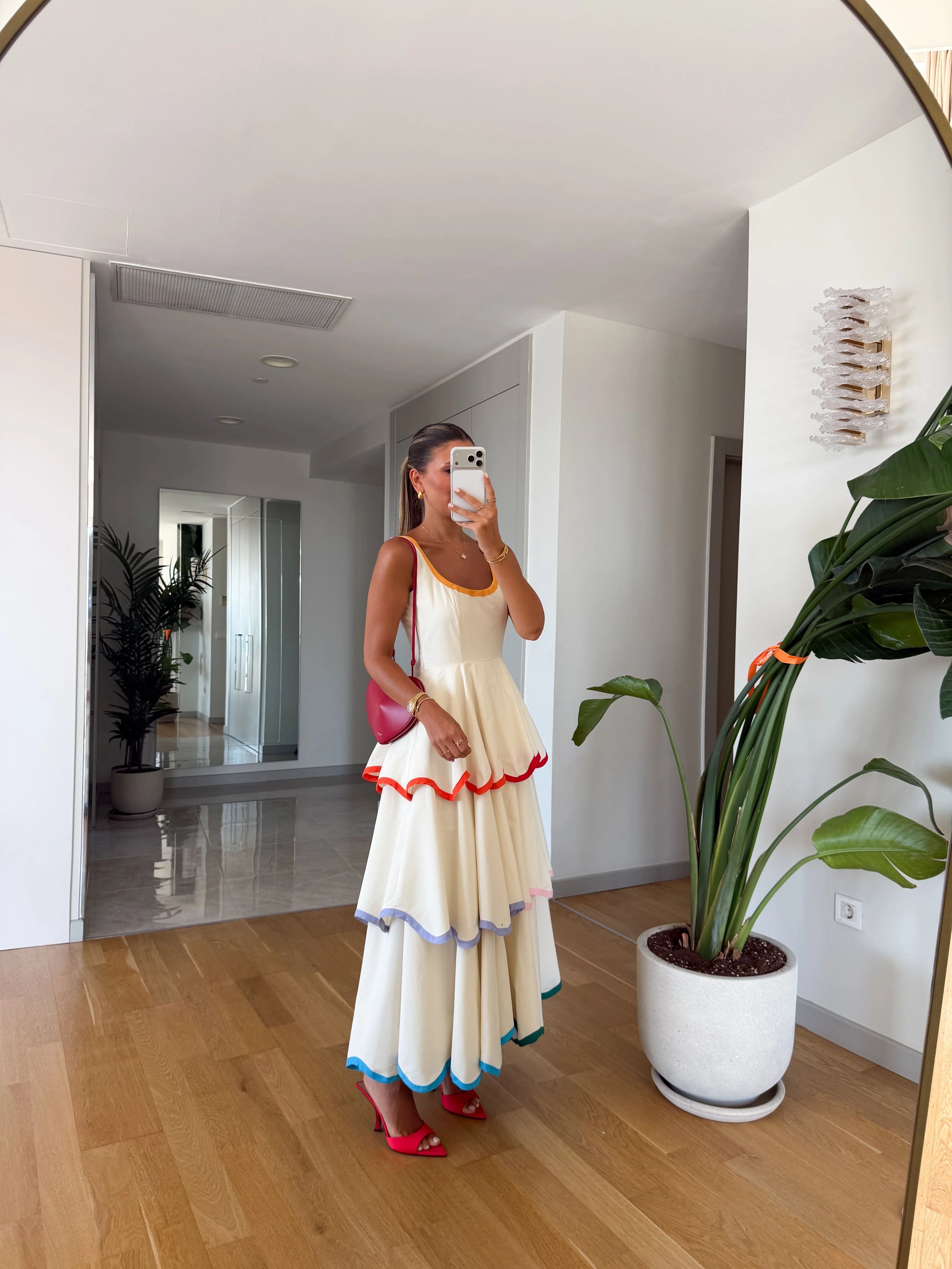 Color Trim Premium Cotton Dress