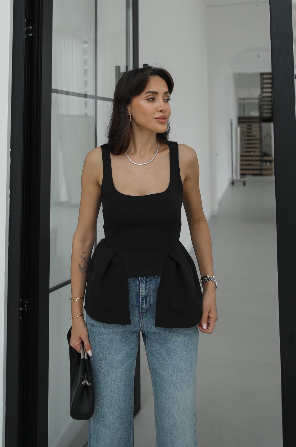 Peplum Sculpt Corset Top with Wide Straps - više boja