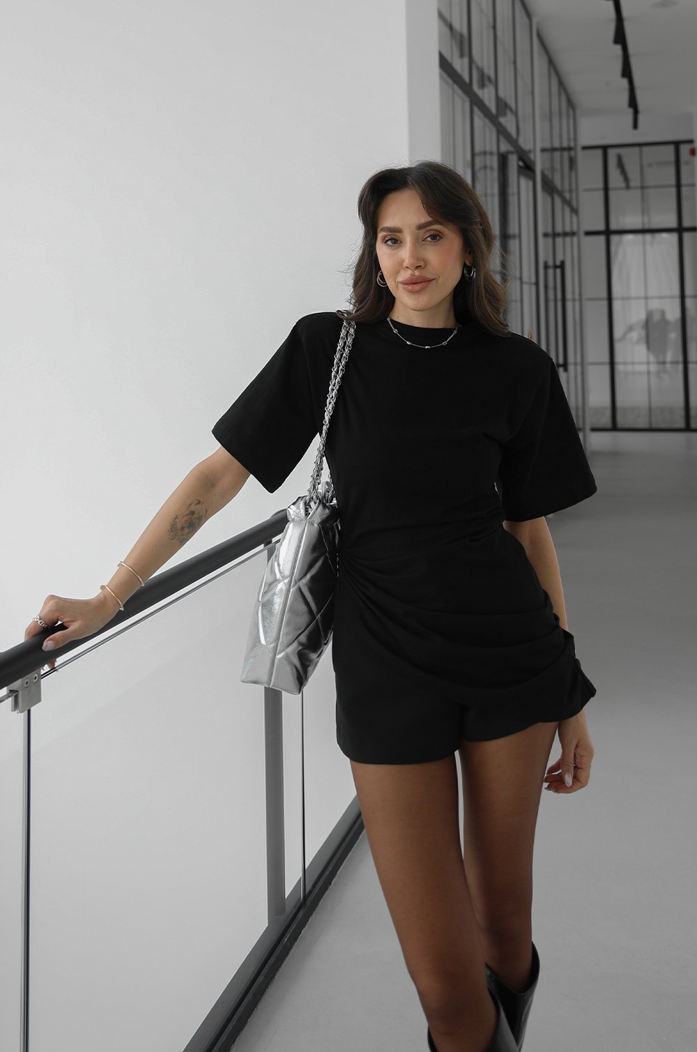 Designer Twist Cotton T-Shirt White