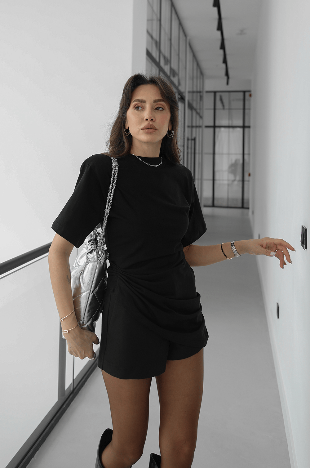 Designer Twist Cotton T-Shirt White