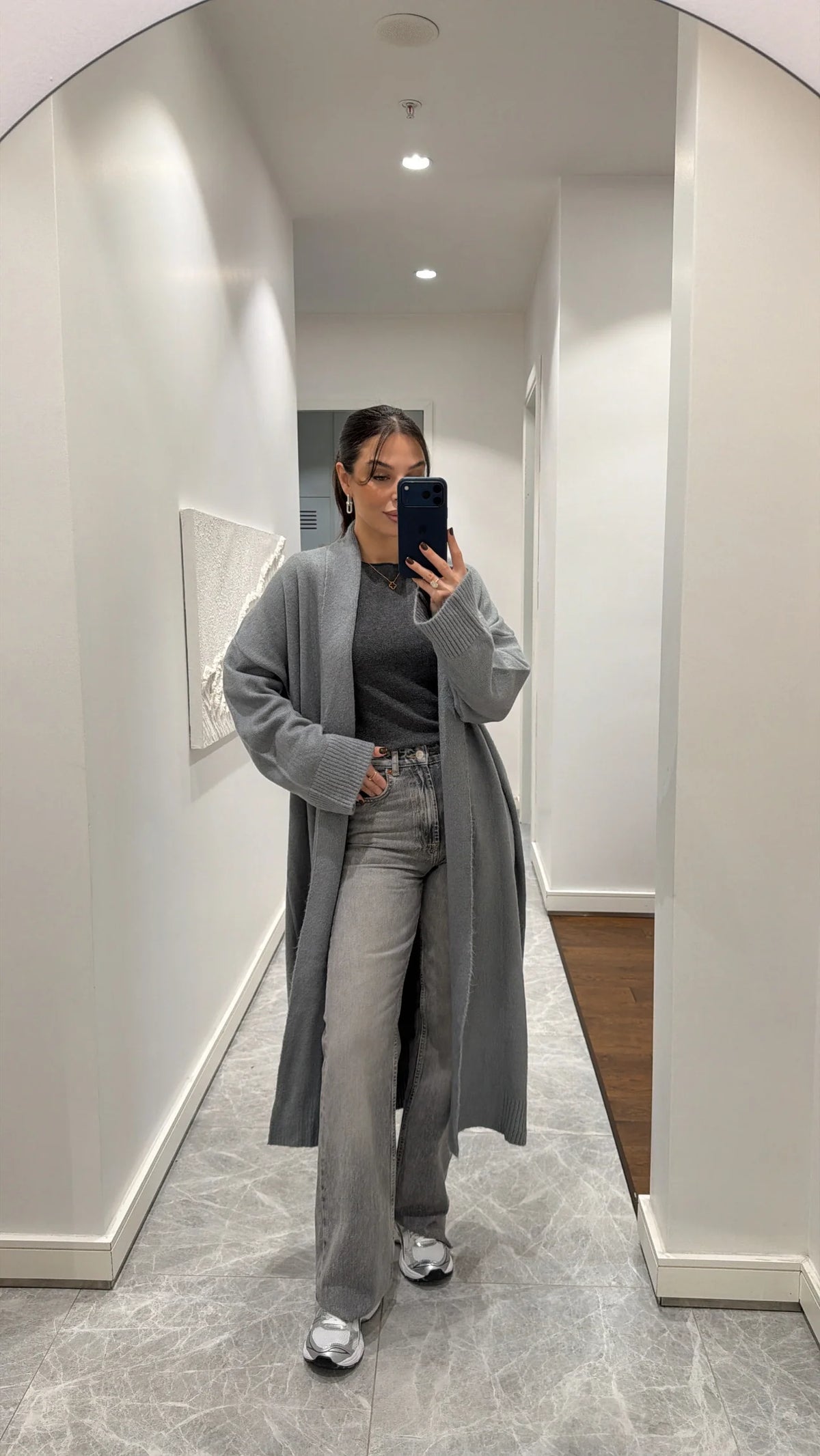 SweatGrey Long Knit Cardigan 5