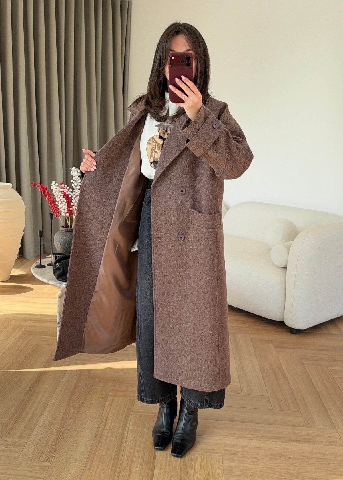 Tokyo premium vuneni kaput — taupe