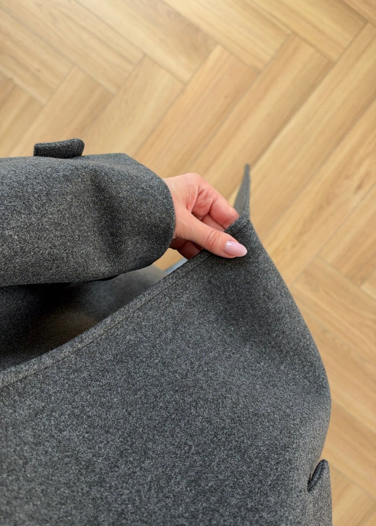 PREMIUM WOOL BELTED LONG COAT – ANTHRACITE