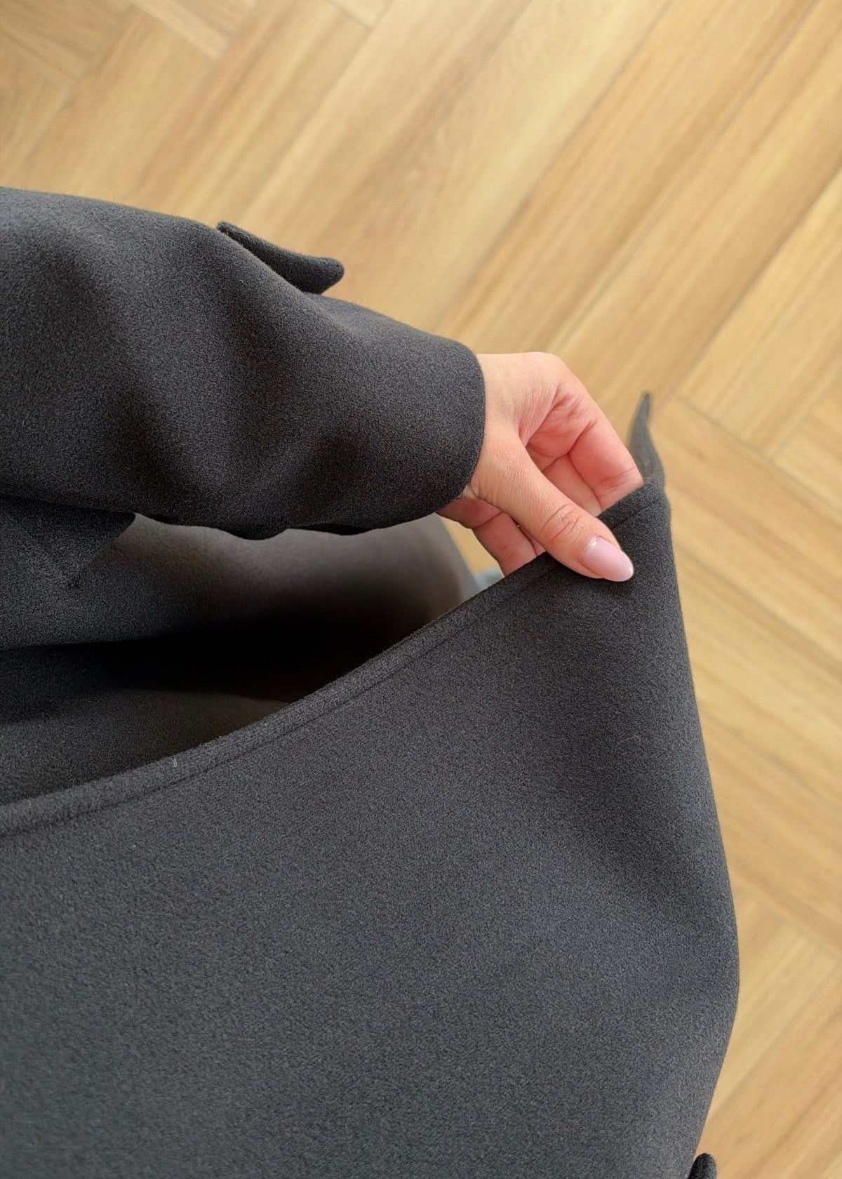 PREMIUM WOOL BELTED LONG COAT – BLACK