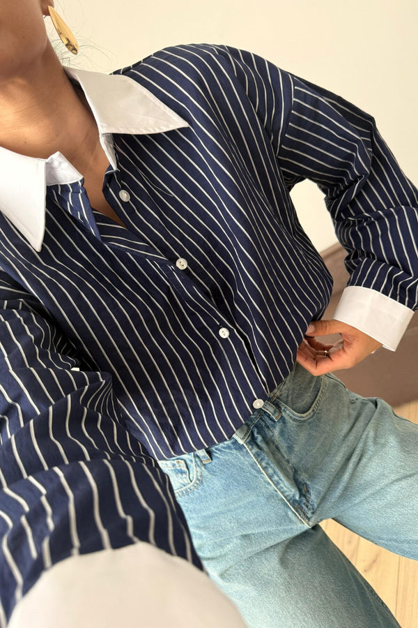 Fifth Avenue prugasta košulja - teget boja