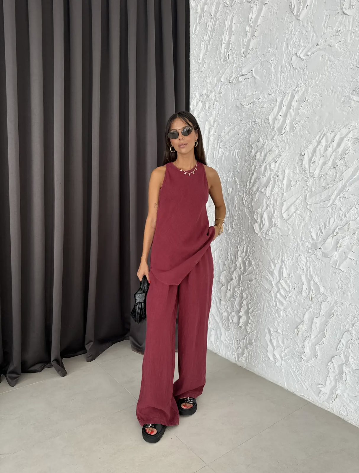 Linéa Luxe Komplet Clean Burgundy