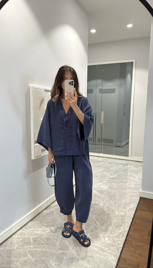 BUTTON SET - navy blue