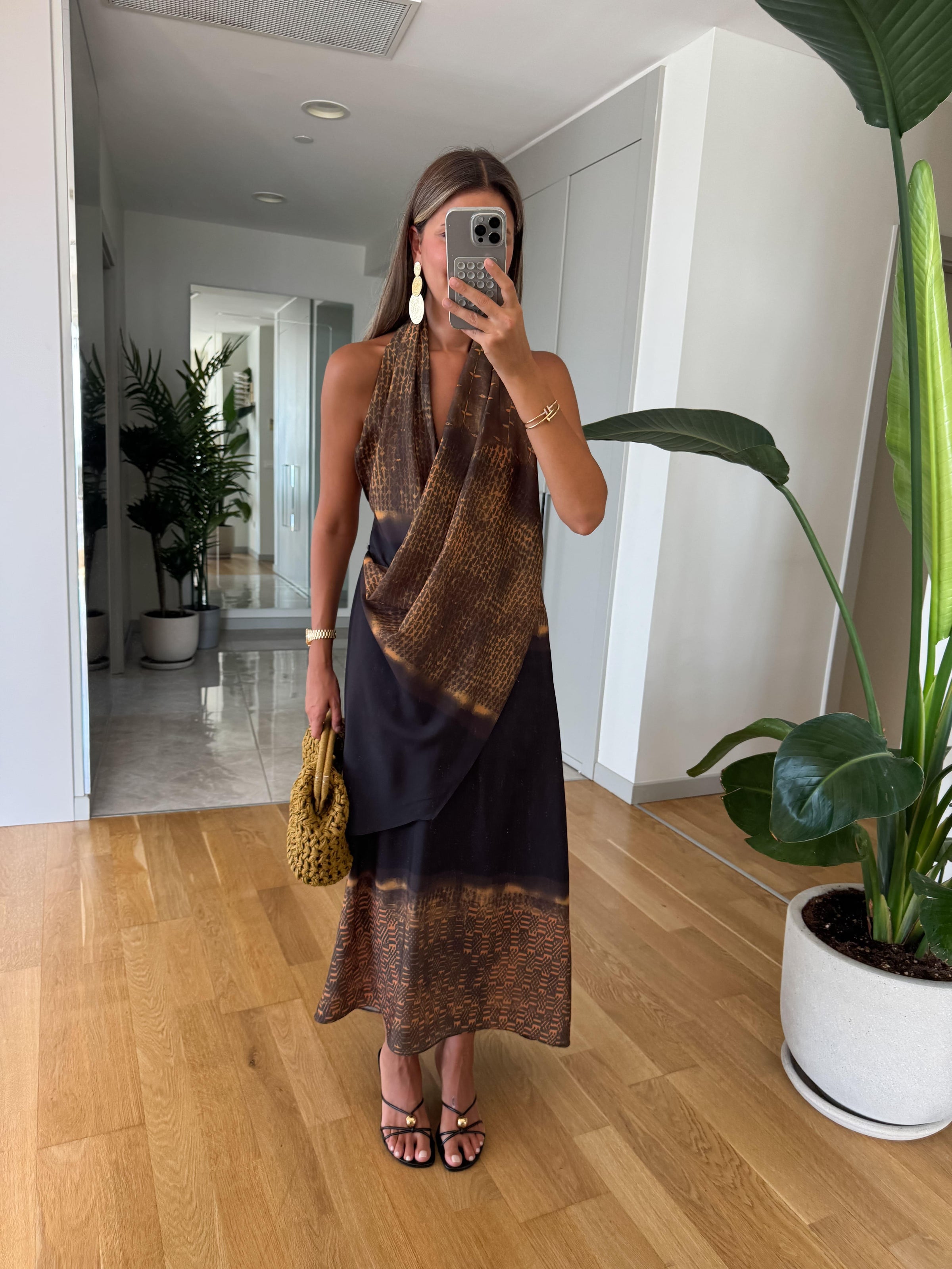 Golden Ombré Wrap Haljina