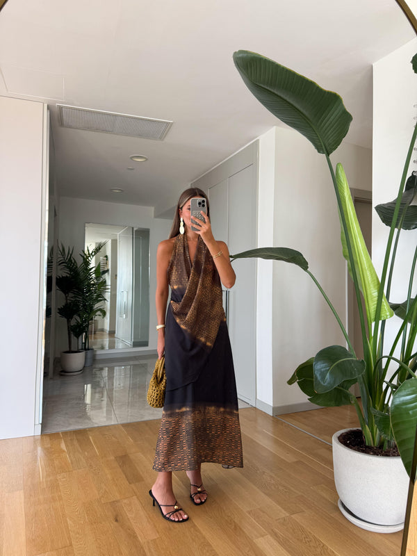 Golden Ombré Wrap Haljina