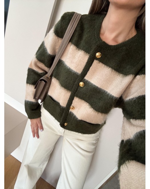 SARDOLU PREMIUM KARDIGAN OLIVE GREEN